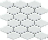 Emser Tile Reward Series F27REWAWH1011MHW Porcelain Mosaic Tile, 11 in L Tile, 10 in W Tile, Pressed Edge, White
